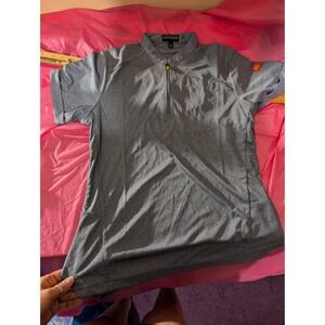 2 Lot MCDONALDS employee crew Womens Performance zip polo grey shirt top S NEW